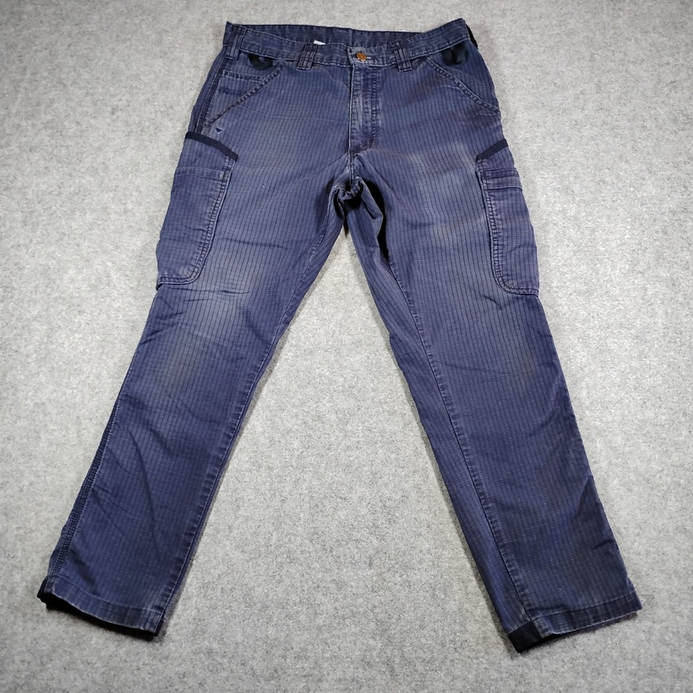 Carhartt Mens Broxton 103903-NVY Loose Fit Ripstop Cargo Pants Navy Blue 30x27